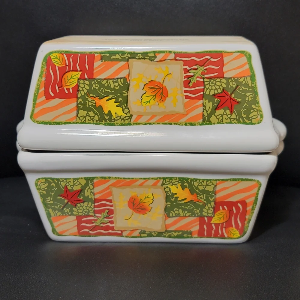 Vintage Garden Ridge Fall Harvest Mini Loaf Pans Set of 2 Autumn Baking Dishes